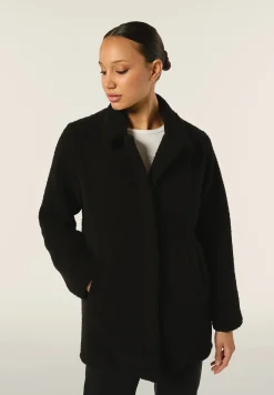 Freddy Cappotto in tessuto sherpa con chiusura a bottoni nascosta-Donna Giacche