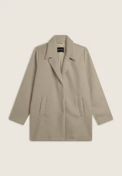 Freddy Cappotto in tessuto sherpa con chiusura a bottoni nascosta-Donna Giacche