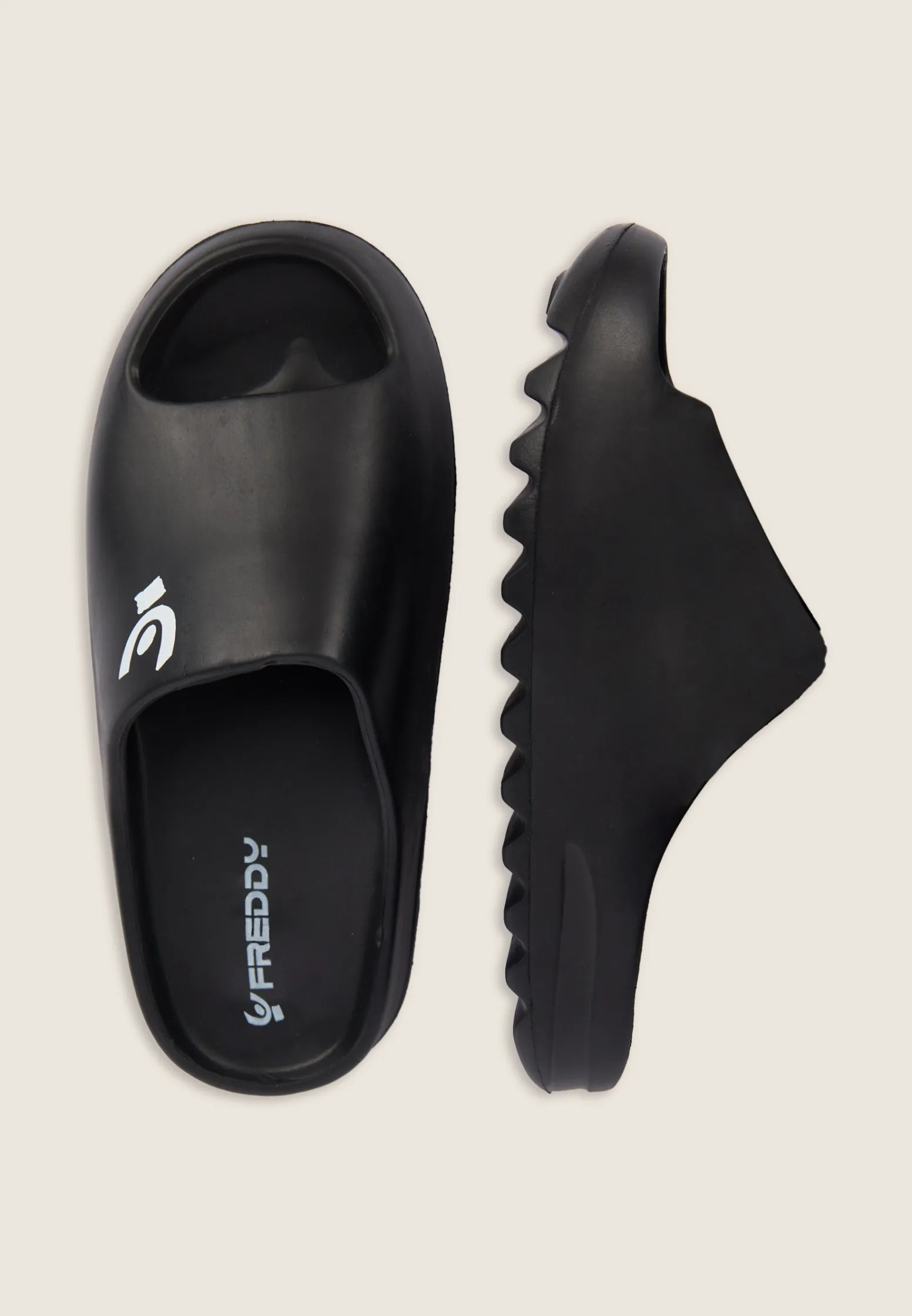 Freddy Ciabatte Slide Donna con Logo a contrasto-Donna Ciabatte