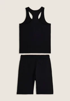 Freddy Completo sportivo in cotone con canotta e bermuda-Uomo Tute Sportive