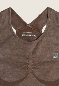 Freddy Completo top e leggings vita alta seamless ice wash-Donna Padel|Pilates