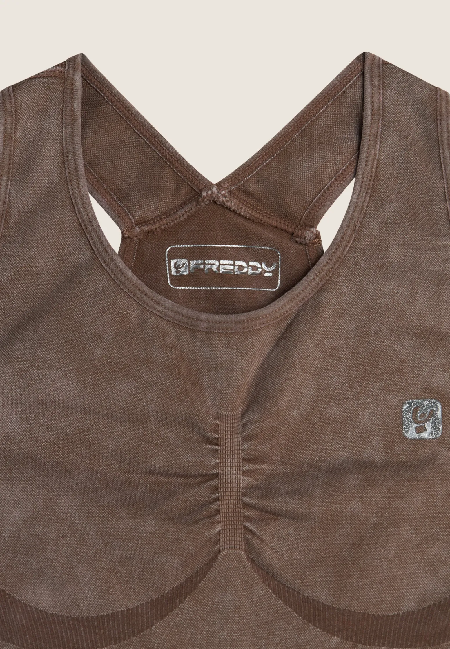 Freddy Completo top e leggings vita alta seamless ice wash-Donna Padel|Pilates