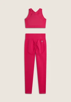 Freddy Completo top e leggings vita alta seamless ice wash-Donna Padel|Pilates