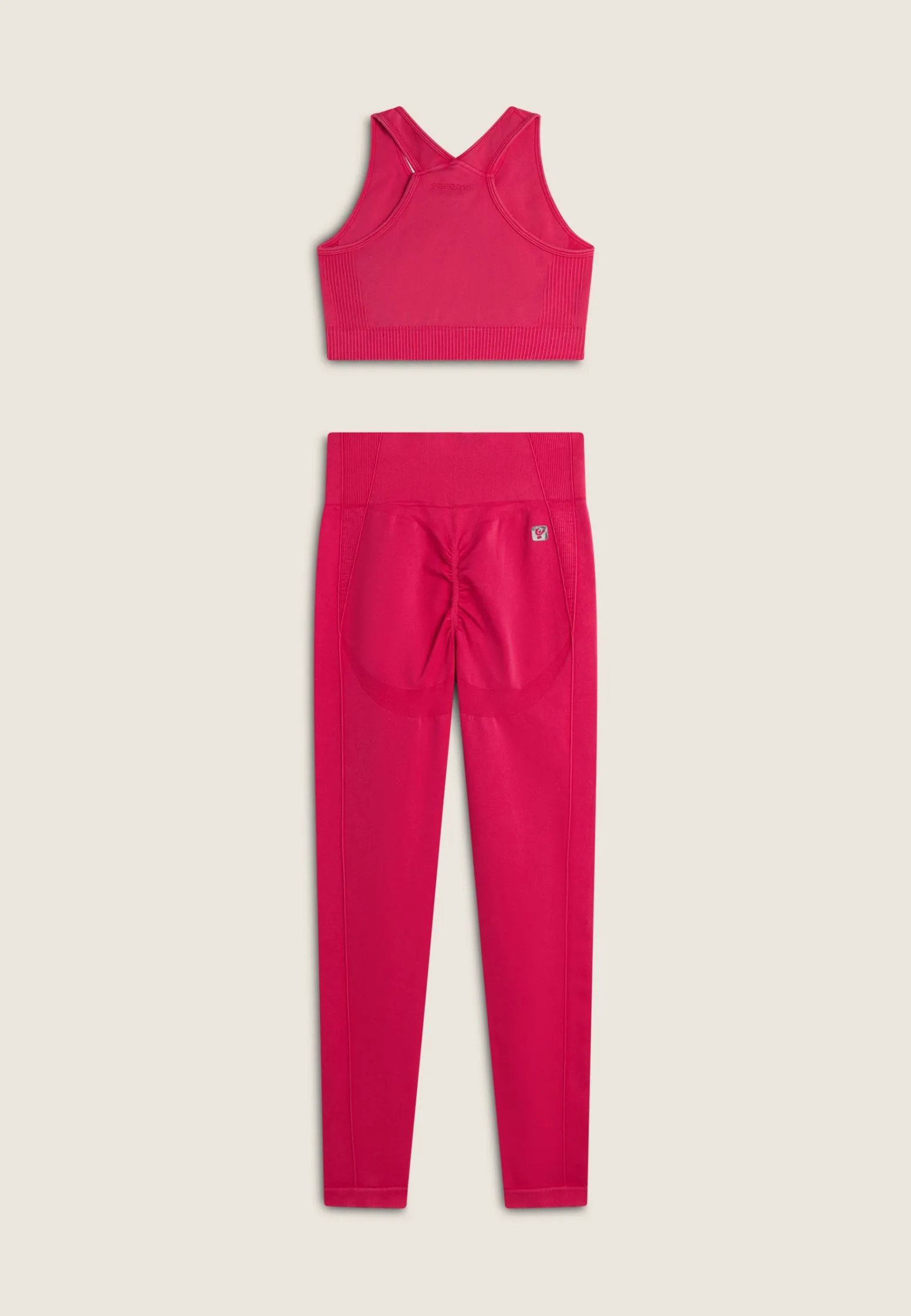 Freddy Completo top e leggings vita alta seamless ice wash-Donna Padel|Pilates