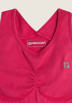Freddy Completo top e leggings vita alta seamless ice wash-Donna Padel|Pilates