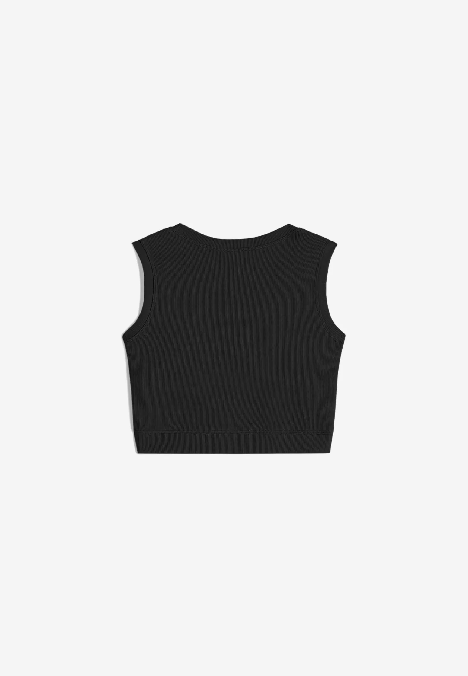Freddy Crop top in cotone a costine con logo ricamato-Donna Padel|Top E Canotte
