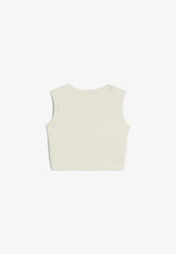 Freddy Crop top in cotone a costine con logo ricamato-Donna Padel|Top E Canotte