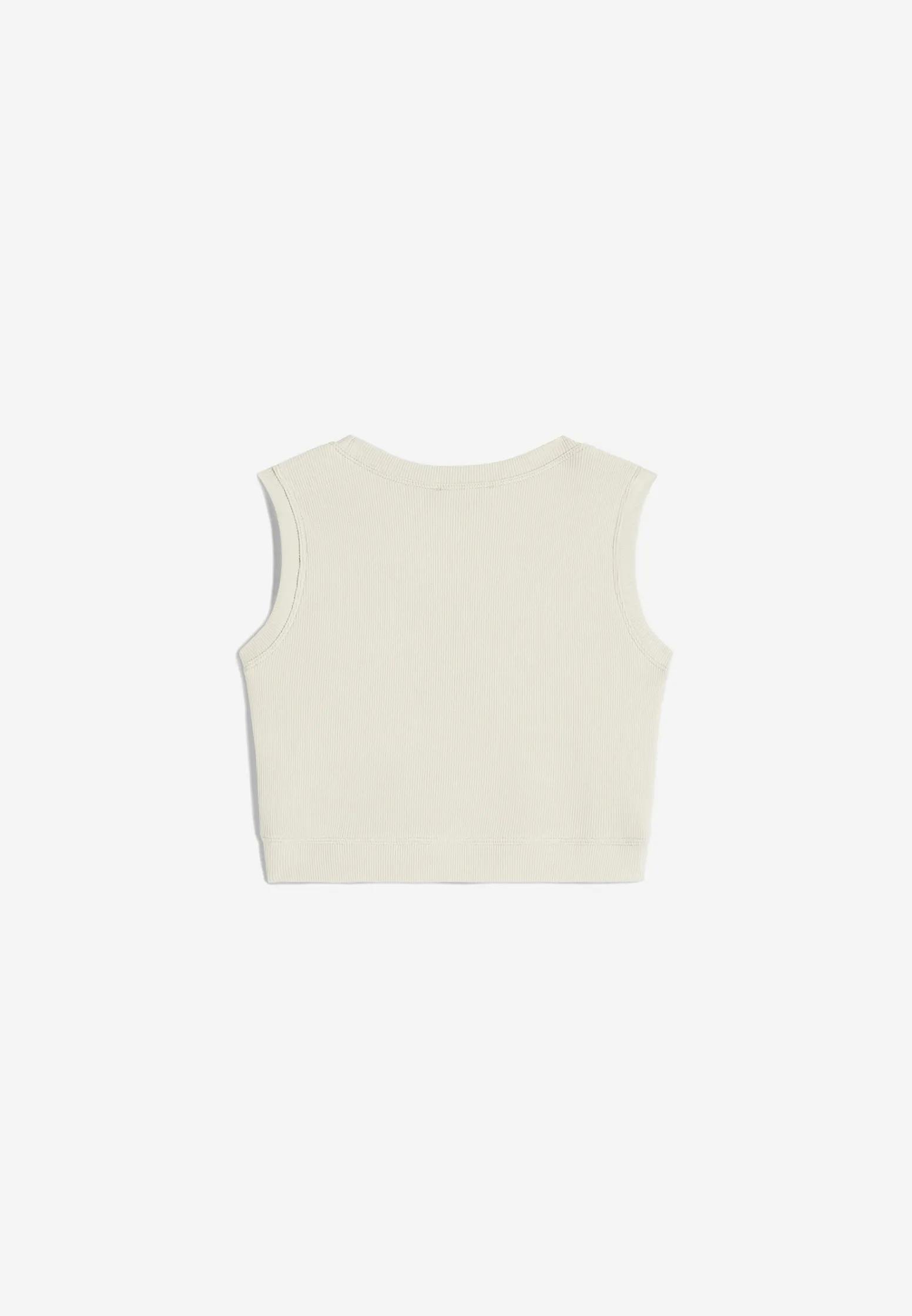 Freddy Crop top in cotone a costine con logo ricamato-Donna Padel|Top E Canotte