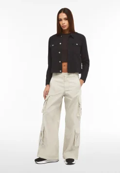 Freddy Crop top slim fit in tessuto jersey effetto vissuto-Donna Padel|Top E Canotte