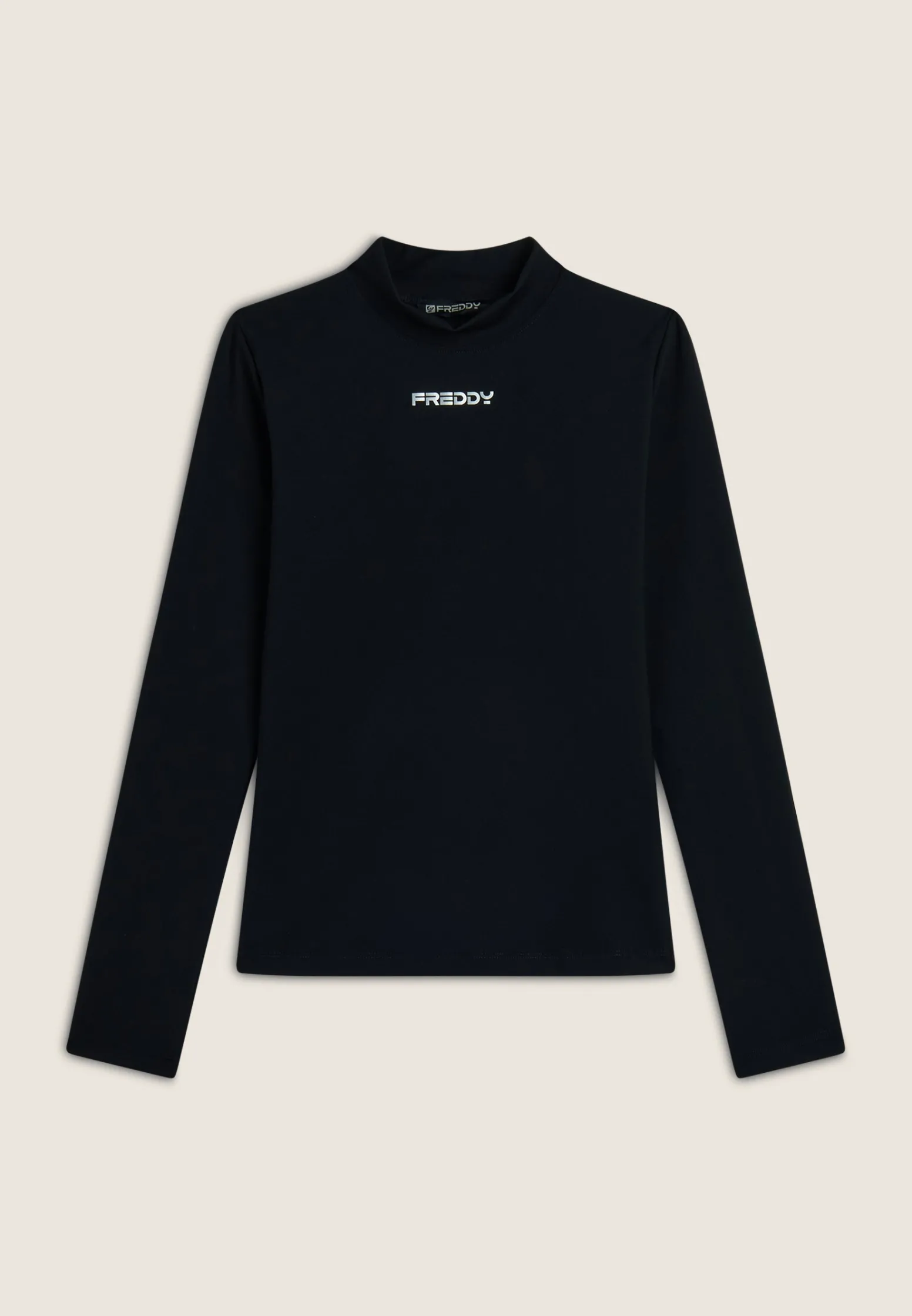 Freddy Dolcevita da donna con piccolo logo centrale-Donna T-shirts