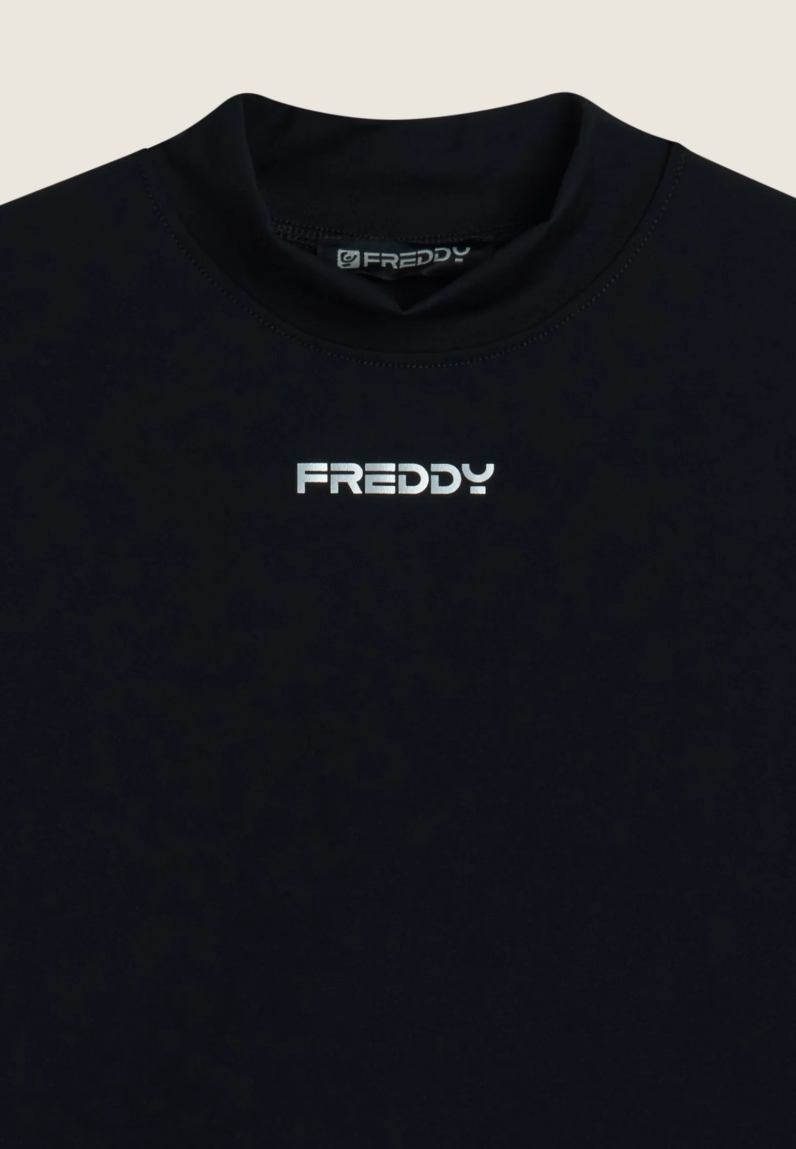 Freddy Dolcevita da donna con piccolo logo centrale-Donna T-shirts