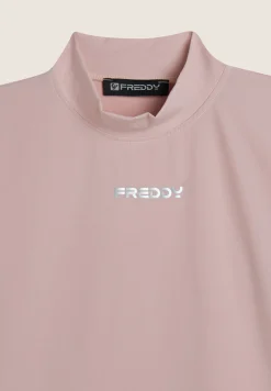 Freddy Dolcevita da donna con piccolo logo centrale-Donna T-shirts