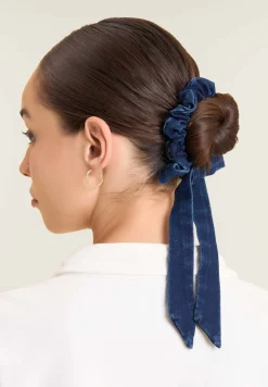 Freddy Elastico scrunchie in denim con fiocco e logo-Donna Accessori Sportivi