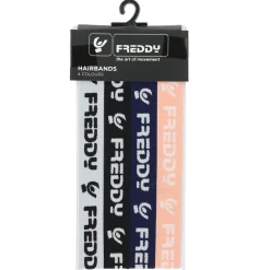 Freddy Fascia elastica da capelli sottile con loghi - Pack 4 pezzi-Donna Accessori Sportivi