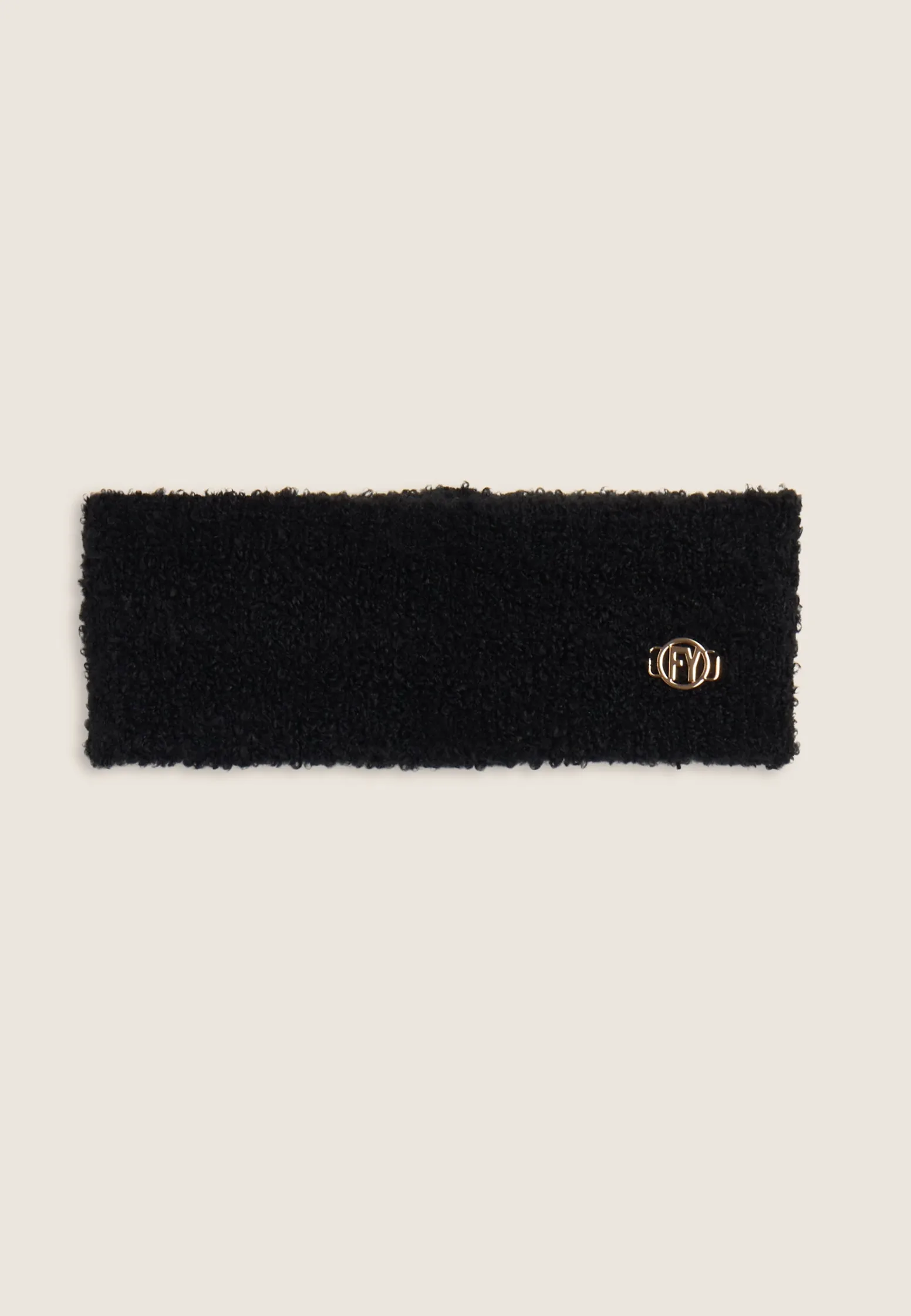 Freddy Fascia per capelli bouclé con logo dorato FY-Donna Accessori Sportivi