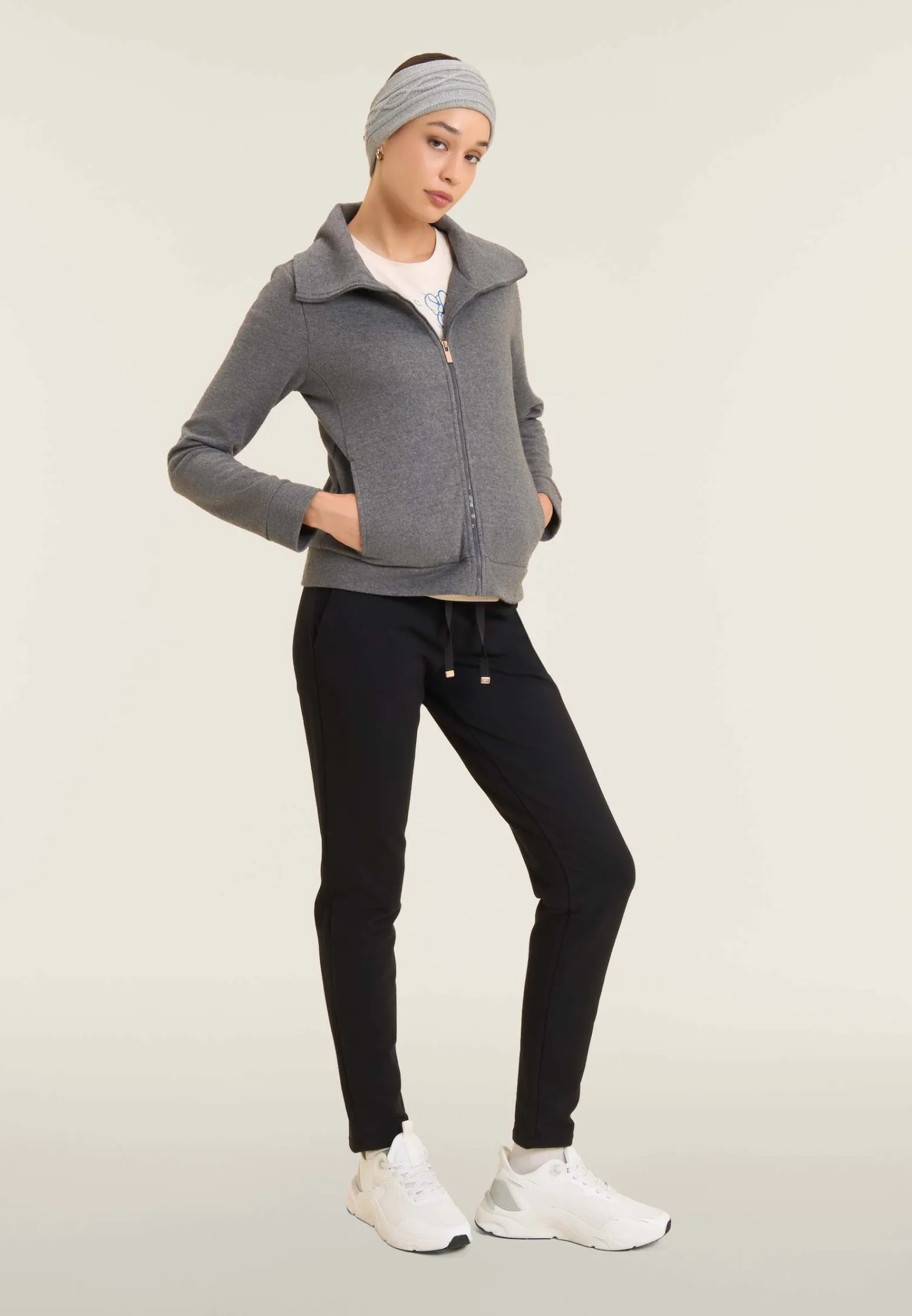 Freddy Fascia per capelli invernale con lavorazione a treccia-Donna Accessori Sportivi