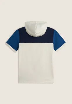 Freddy Felpa a Maniche Corte con Cappuccio design colour block-Uomo Felpe