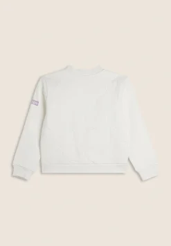 Freddy Felpa Bambina texturizzata con zip e collo stile bomber- Felpe
