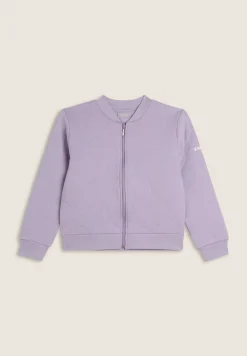 Freddy Felpa Bambina texturizzata con zip e collo stile bomber- Felpe