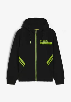 Freddy Felpa bambino con cappuccio e dettagli fluo- Felpe