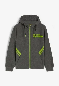 Freddy Felpa bambino con cappuccio e dettagli fluo- Felpe