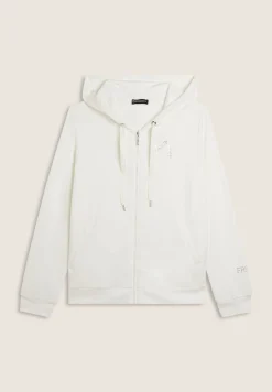 Freddy Felpa Cappuccio e Zip con Logo FY in Strass-Donna Felpe