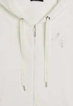 Freddy Felpa Cappuccio e Zip con Logo FY in Strass-Donna Felpe
