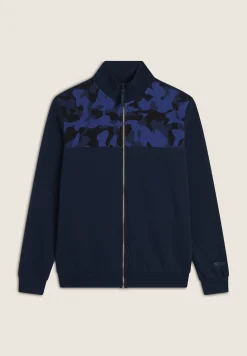 Freddy Felpa Collo Alto con Zip e Dettagli Camouflage-Uomo Felpe
