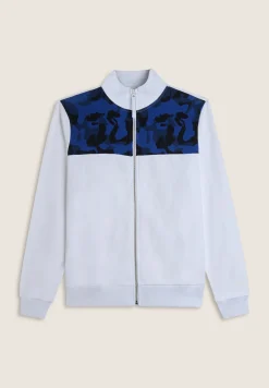 Freddy Felpa Collo Alto con Zip e Dettagli Camouflage-Uomo Felpe