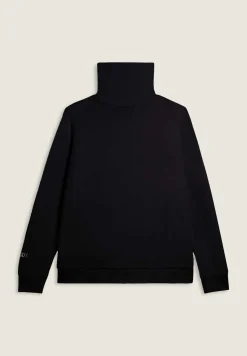 Freddy Felpa collo alto da donna in velluto con zip e logo strass-Donna Ginnastica|Felpe