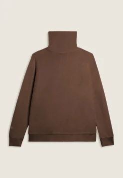 Freddy Felpa collo alto da donna in velluto con zip e logo strass-Donna Ginnastica|Felpe