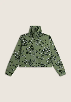 Freddy Felpa collo alto e zip comfort fit con fantasia maculata-Donna Felpe