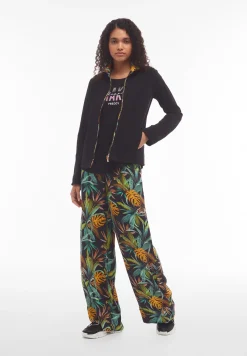 Freddy Felpa collo alto e zip in jersey con dettagli tropical-Donna Felpe