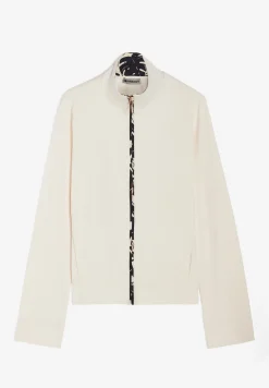 Freddy Felpa collo alto e zip in jersey con dettagli tropical-Donna Felpe