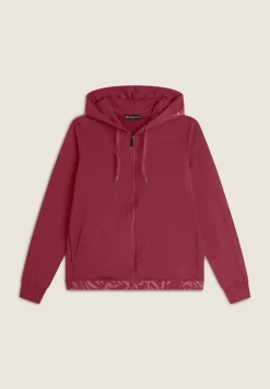 Freddy Felpa comfort fit con zip e cappuccio decorato da stampa-Donna Pilates|Ginnastica