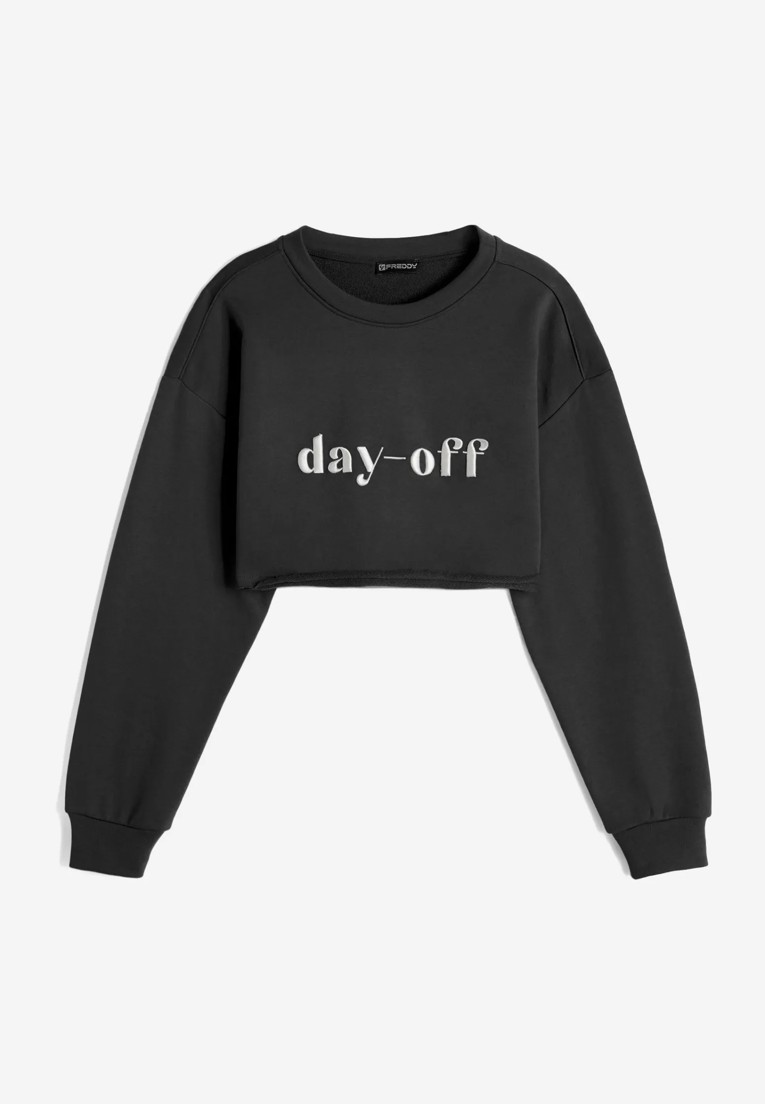 Freddy Felpa comfort fit corta con logo Day Off ricamato-Donna Felpe