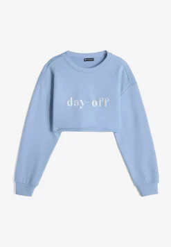 Freddy Felpa comfort fit corta con logo Day Off ricamato-Donna Felpe