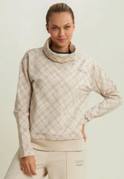 Freddy Felpa comfort fit fantasia all-over con fondo sovrapposto-Donna Ginnastica|Felpe