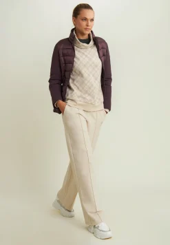 Freddy Felpa comfort fit fantasia all-over con fondo sovrapposto-Donna Ginnastica|Felpe