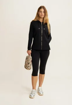 Freddy Felpa con cappuccio animalier e zip frontale-Donna Felpe
