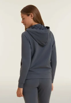 Freddy Felpa con cappuccio, collo alto e inserti in costina-Donna Ginnastica|Felpe
