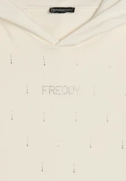 Freddy Felpa con Cappuccio decorata da Strass-Donna Felpe