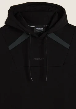 Freddy Felpa con cappuccio e tasche marsupio-Uomo Felpe