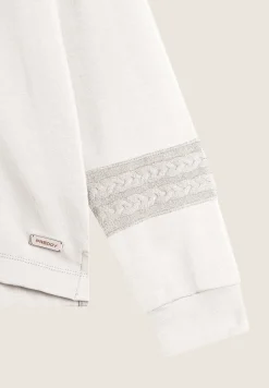 Freddy Felpa con collo alto a coste e inserti tricot a trecce-Donna Felpe