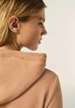 Freddy Felpa con collo alto a coste e inserti tricot a trecce-Donna Felpe