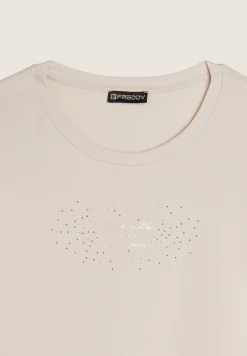 Freddy Felpa con inserto effetto camicia e dettagli dorati-Donna Felpe
