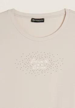 Freddy Felpa con inserto effetto camicia e dettagli dorati-Donna Felpe