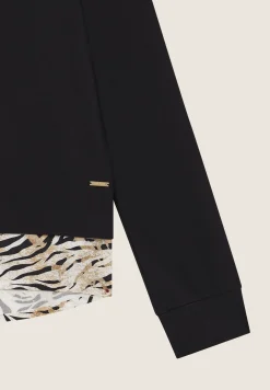 Freddy Felpa con inserto effetto camicia e dettagli dorati-Donna Felpe
