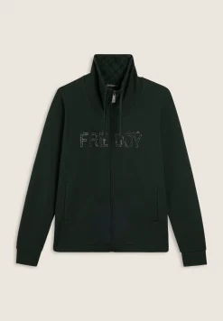 Freddy Felpa con zip, collo alto e fondo asimmetrico-Donna Ginnastica|Felpe