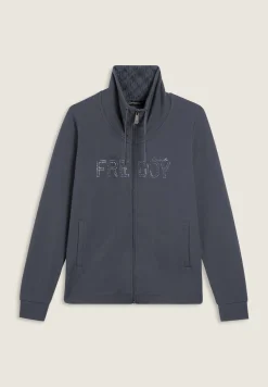 Freddy Felpa con zip, collo alto e fondo asimmetrico-Donna Ginnastica|Felpe